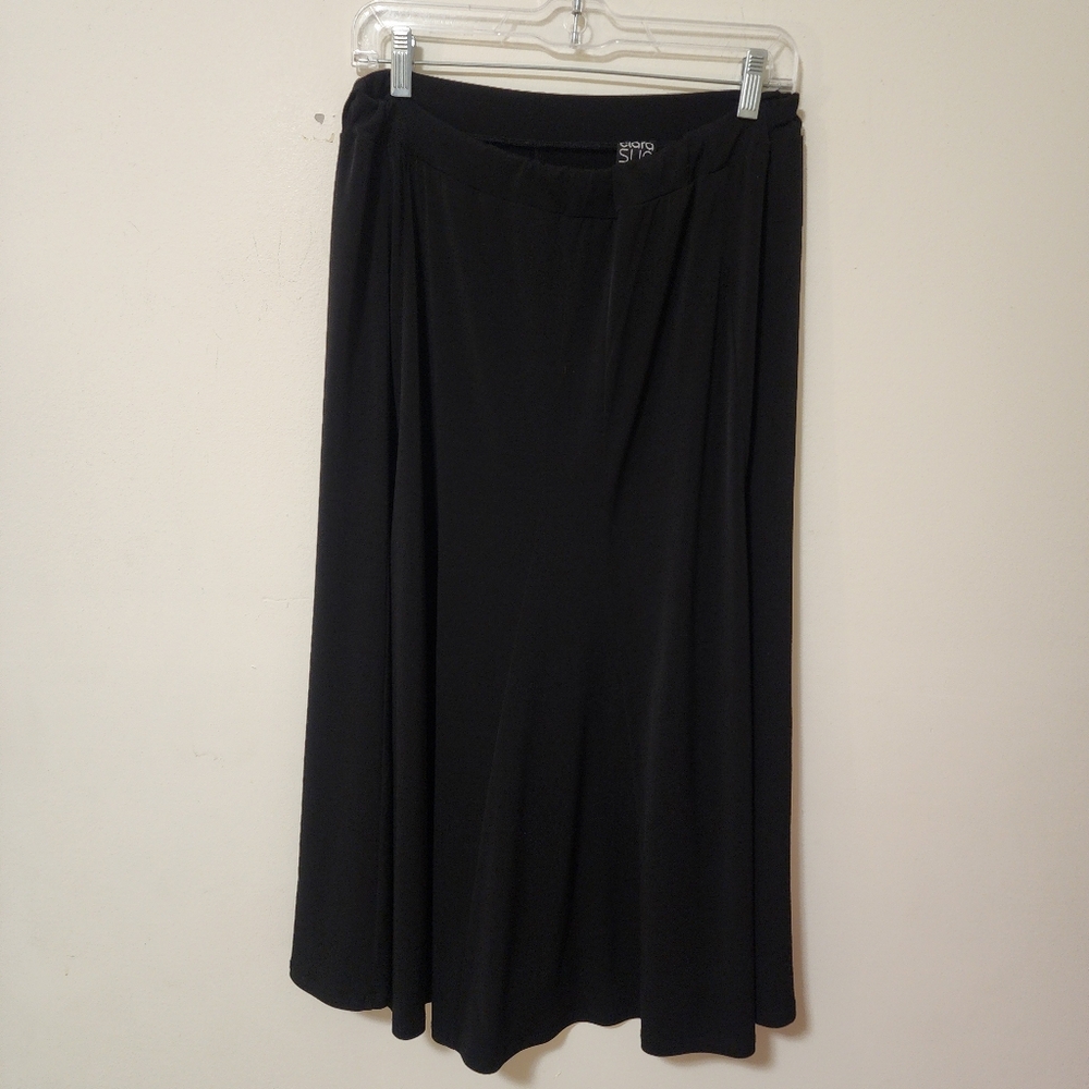 CLARA SUNWOO Classic Black A-Line Skirt
